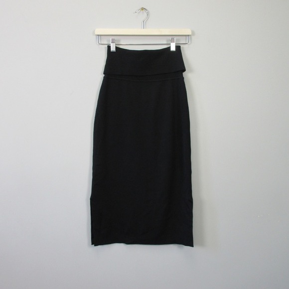 MM LaFleur The Harlem Knit Skirt S Black Jardigan Office Siren Minimalist 450 - Picture 1 of 6